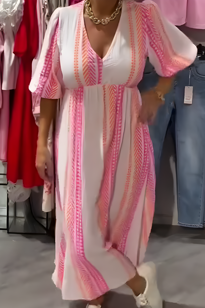 Lauren | Women's Summer Dress with V-Neck and Flowing Fit