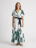 Madison | Flutter Sleeve Belted Maxi Dress