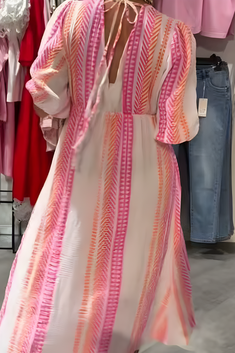 Lauren | Women's Summer Dress with V-Neck and Flowing Fit