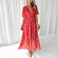 Luna™ | Modern Floral Midi Dress