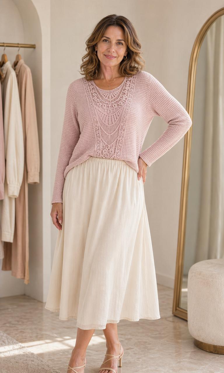Caroline | Elegant Ibiza Knit Top..