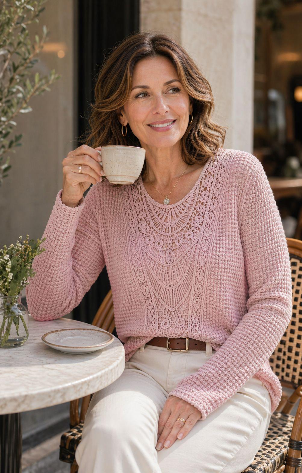 Caroline | Elegant Ibiza Knit Top