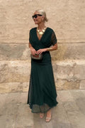 Lorenza™ | Elegant Maxi Dress with V-Neck