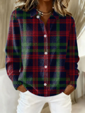 Gunilla | Checked Knit Blouse