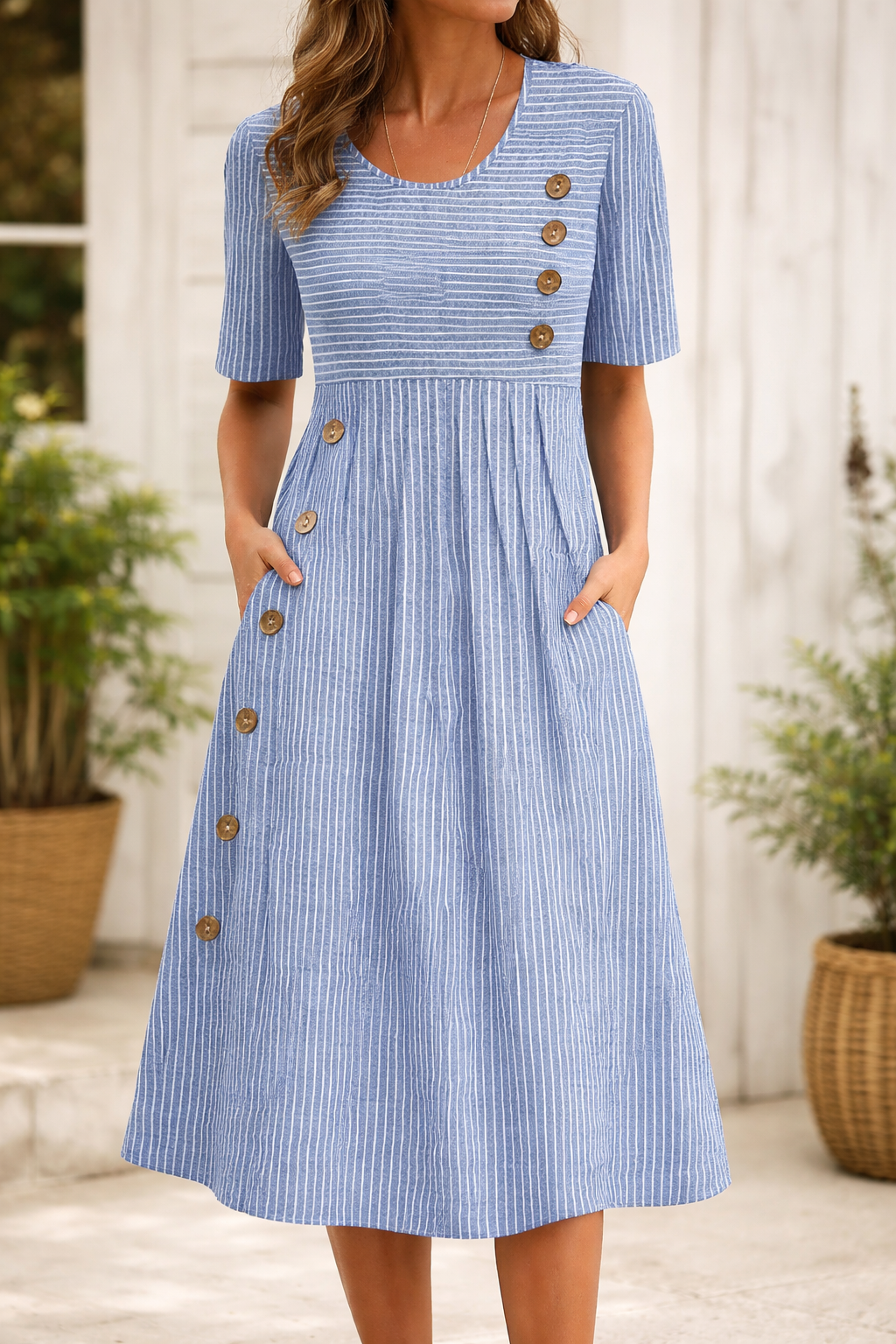Vittoria™ | Timeless striped midi dress