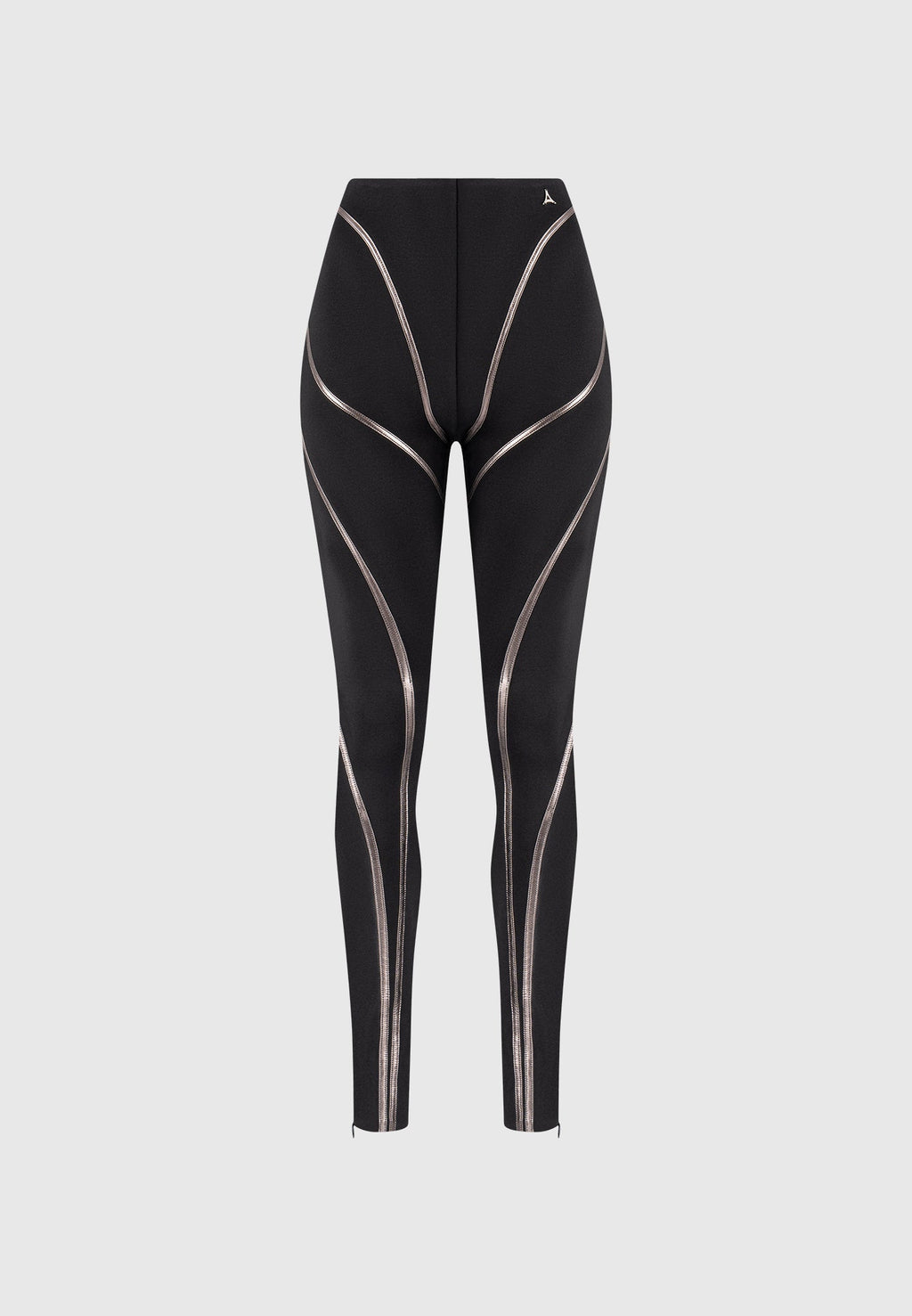 Chrome Piped Contour Leggings - Black