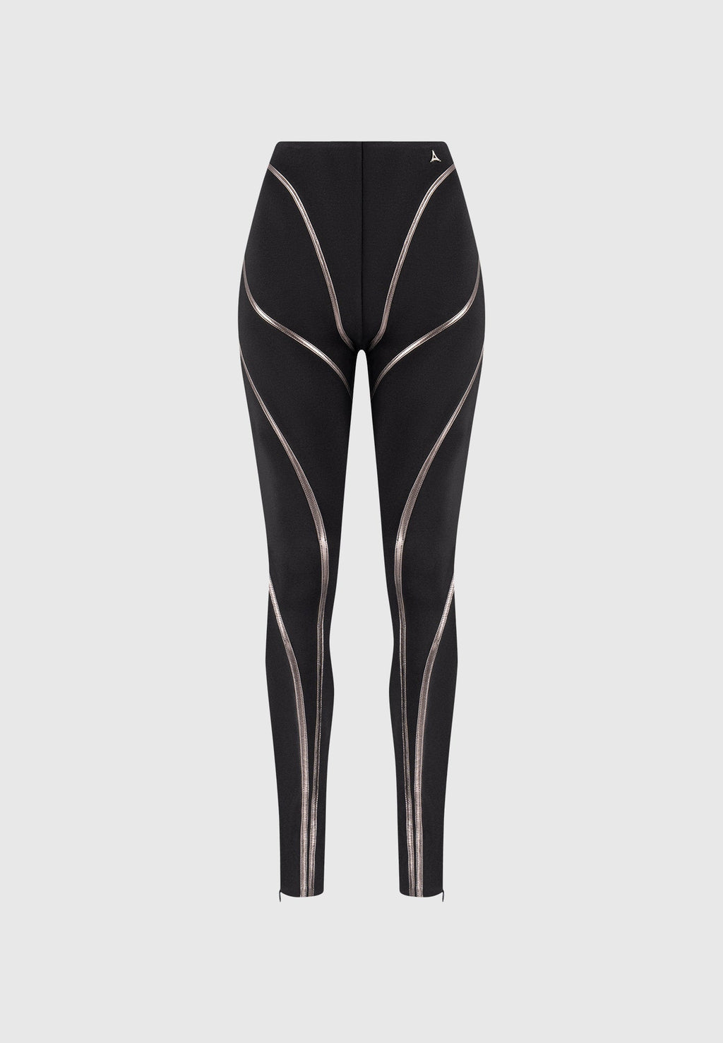 Chrome Piped Contour Leggings - Black