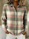 Noor | Checkered Knit Blouse