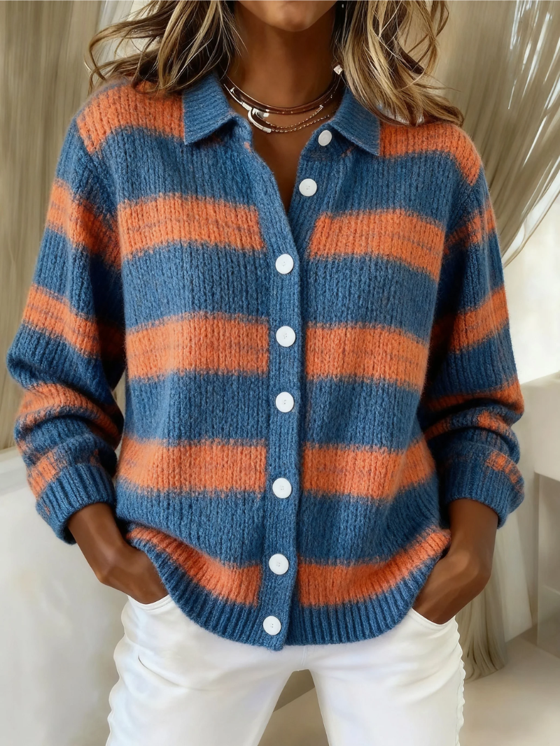 Livia | Striped Knit Blouse