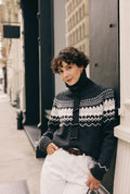 Cohen Fair Isle Wool Cardigan - Charcoal