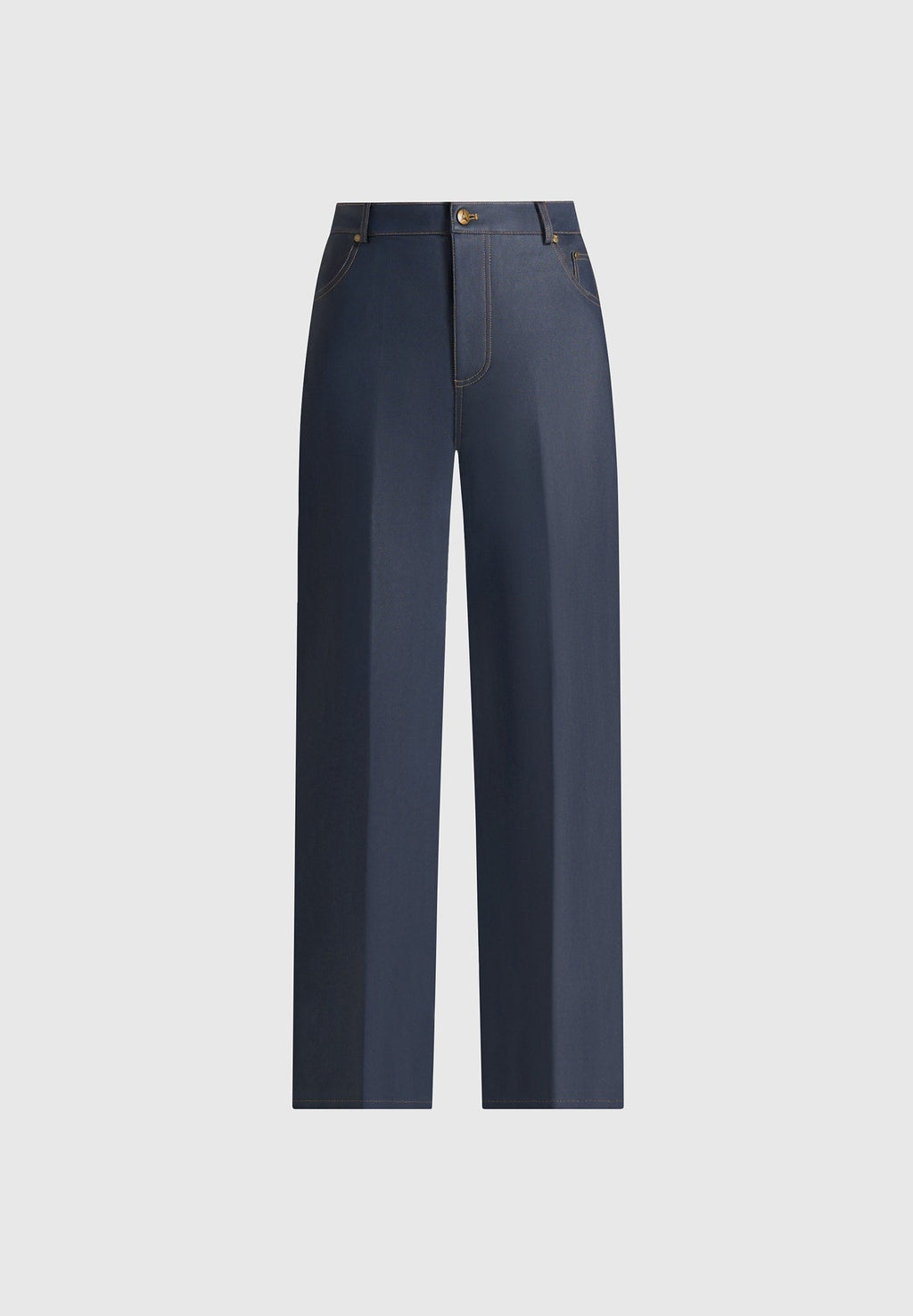 Jana - Wax Effect Denim Boyfriend Jeans - Indigo