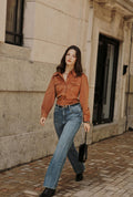 Cayden Mid Rise Straight Leg Jeans - Blue