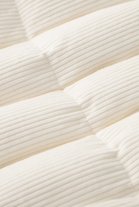 Carter Corduroy Down Jacket - Ivory
