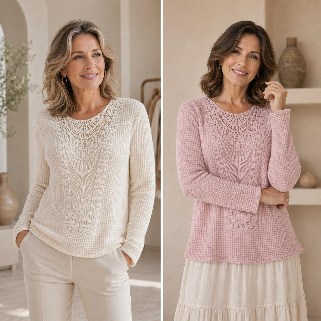 Caroline | Elegant Ibiza Knit Top