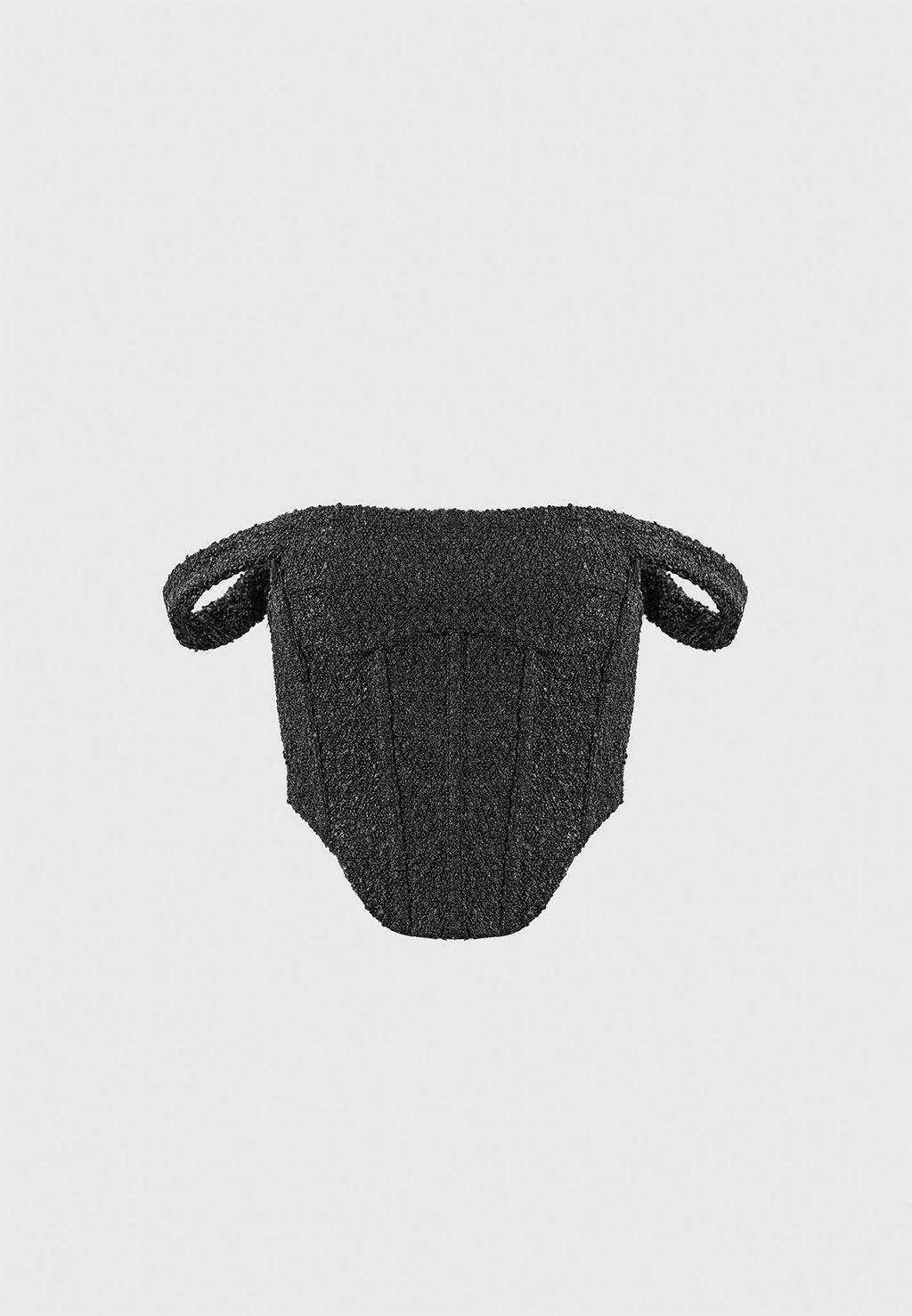 Bonnie - Boucle Bardot Corset Top - Black