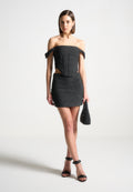 Boucle Mini Skirt - Black