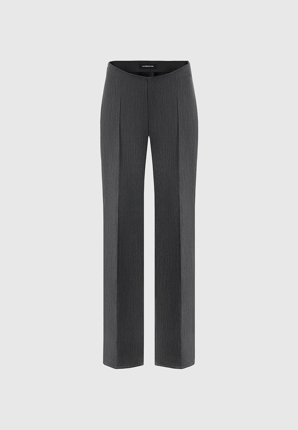 Curved Waist Tailored Trousers - Dark Grey