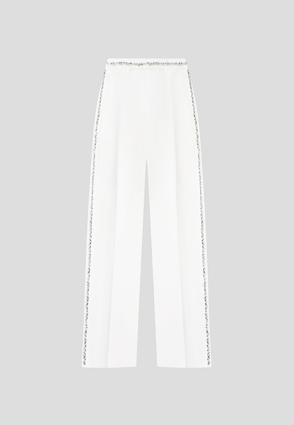 Patricia - Embellished Tailored Trousers - White
