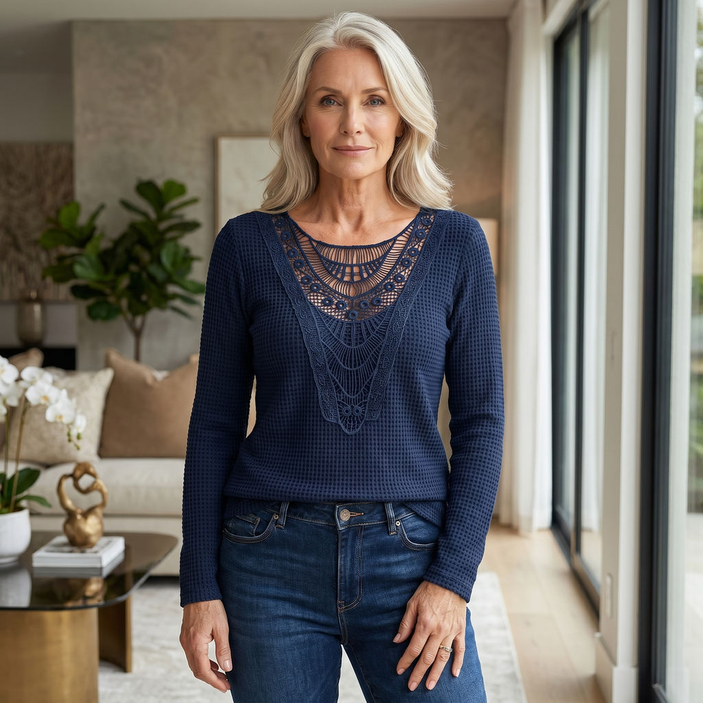 Caroline | Elegant Ibiza Knit Top..