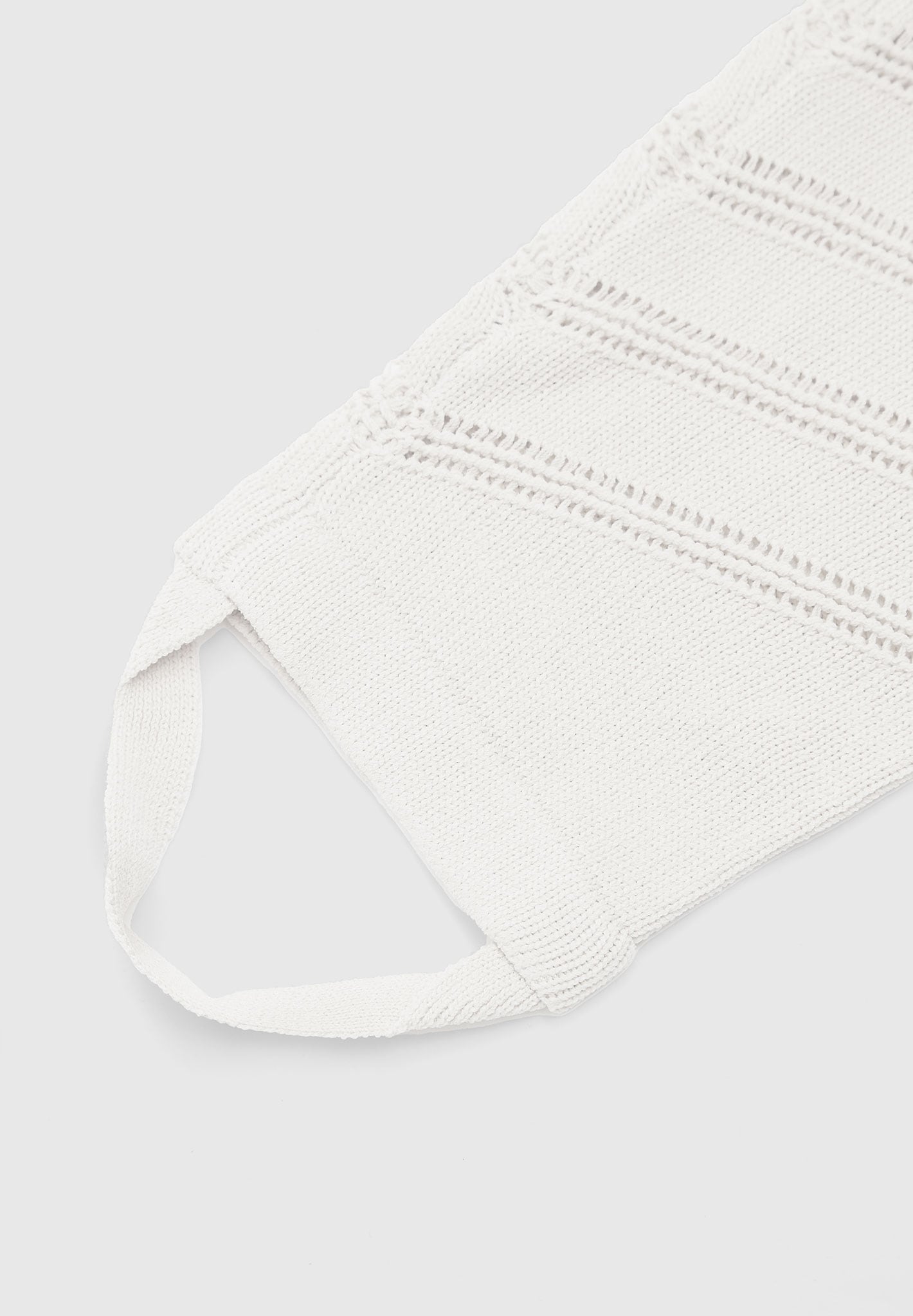 High Waisted Knitted Spiral Contour Leggings - White