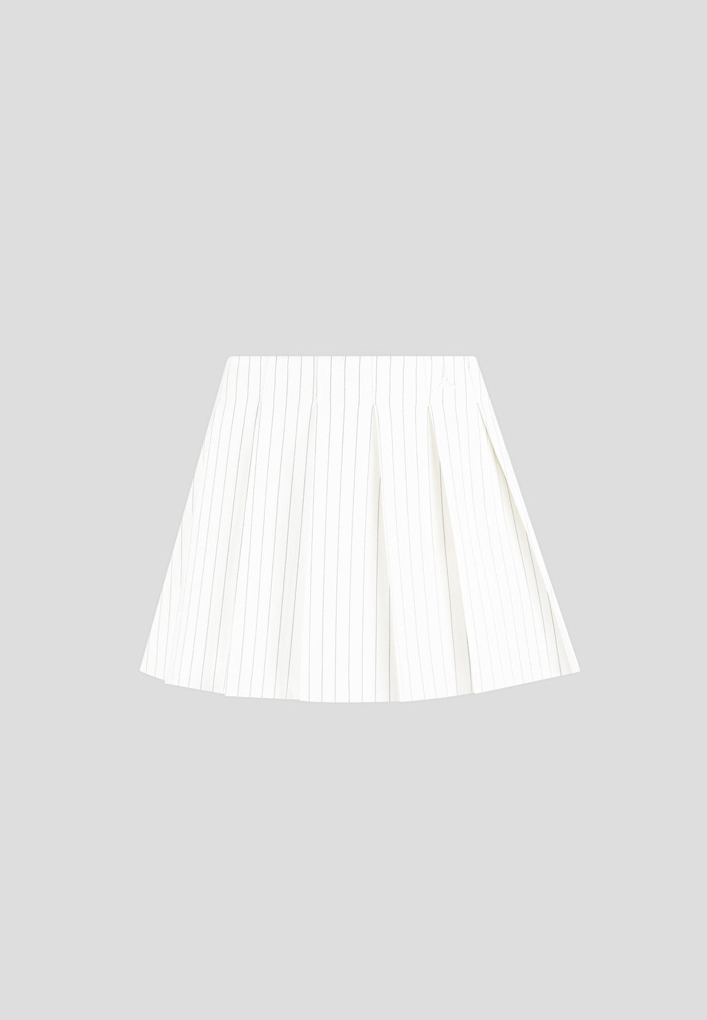 Rina - Pinstripe Pleated Skort - White